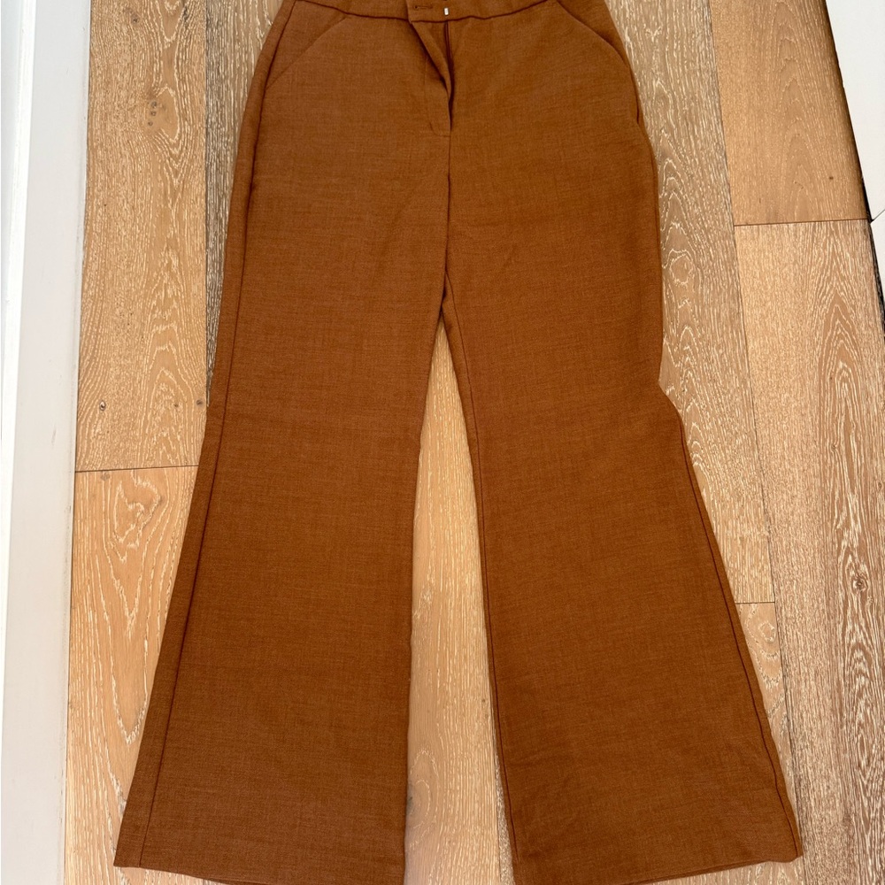 Express Brown Heather Women's Flare Trouser Pants - Picture 6 of 6